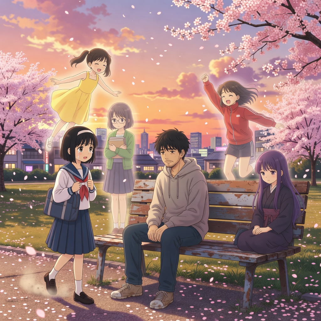 Falling Cherry Blossoms and a Starving Dusk